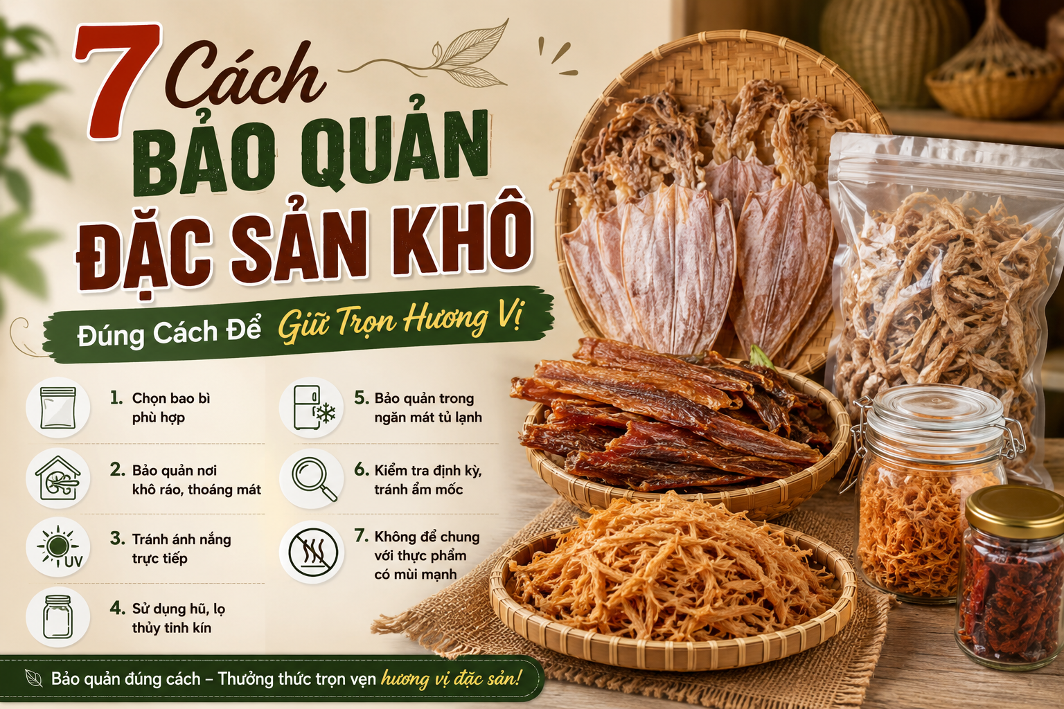 bảo quản đặc sản khô